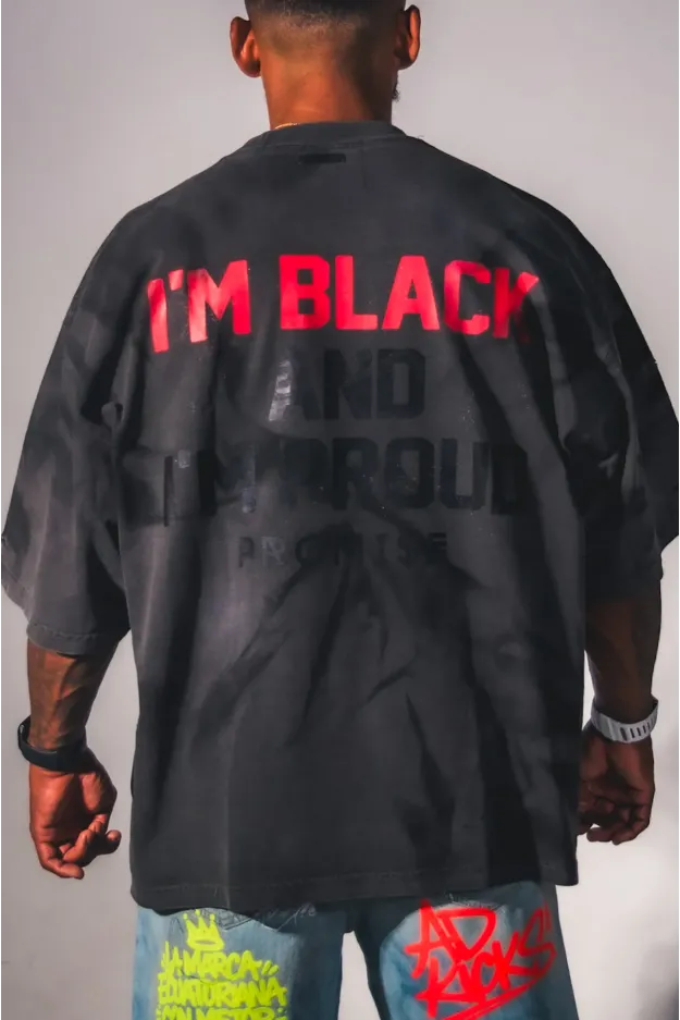 OVERSIZED PROMISE BLACK DESTROYED MAX