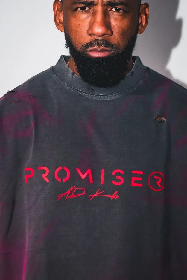 OVERSIZED PROMISE DESTROYED RED 2